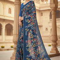 Classic Printed Saree with Blouse Piece for Timeless Traditional Style  | GLC-FULL DEMOND