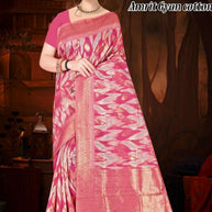 Luxury Jacquard Silk Saree without Blouse for Wedding & Party Wear | TUL-AMRIT GYAN COTTON