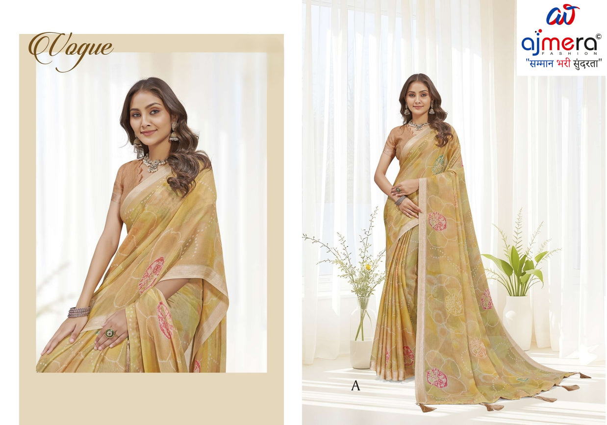 Fashionable Printed Saree with Blouse Piece for Festive Collection  | RDD-GANVITHA VOL-2