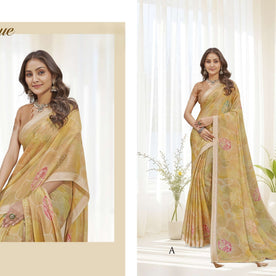 Fashionable Printed Saree with Blouse Piece for Festive Collection  | RDD-GANVITHA VOL-2