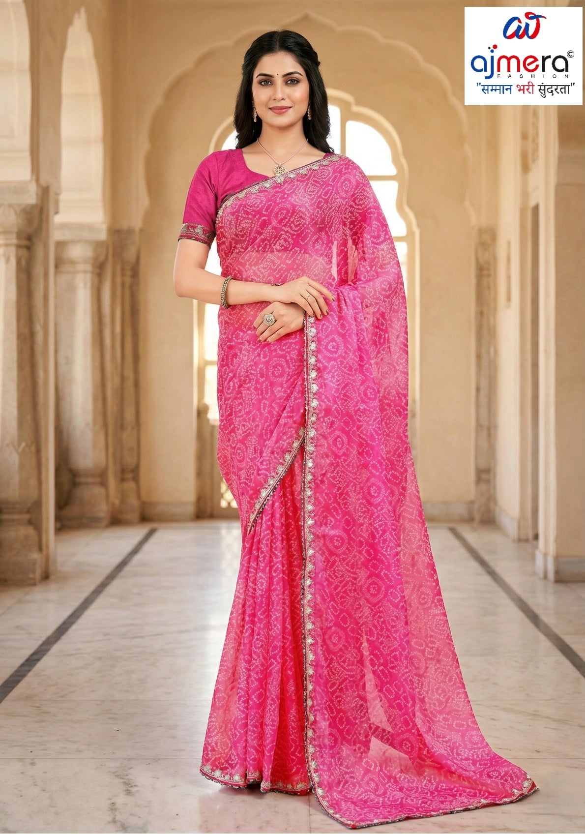 Graceful Printed Saree with Blouse Piece for Modern Ethnic Fashion  | JS-SEEMA