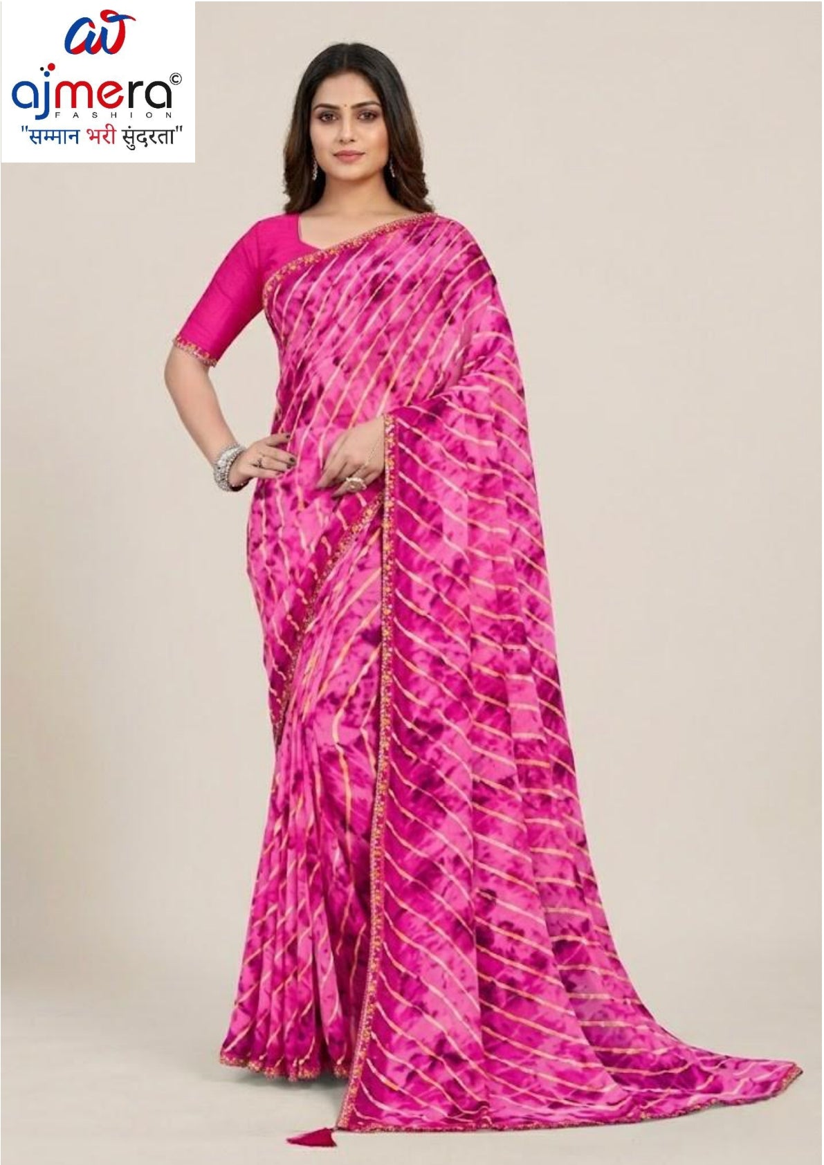 Elegant Printed Saree with Designer Blouse Piece for Festive Wear  | JS-NIKITA-2