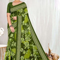 Elegant Printed Saree with Designer Blouse Piece for Festive Wear  | GPT-DHAMAKEDAR-5