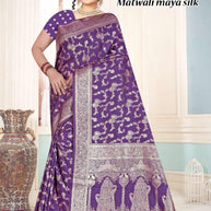 Designer Elegance Jacquard Silk Saree With Blouse Piece | TUL-MATWALI MAYA SILK