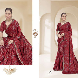 Designer Printed Saree with Blouse Piece for Special Occasions | RDD-NAYRA