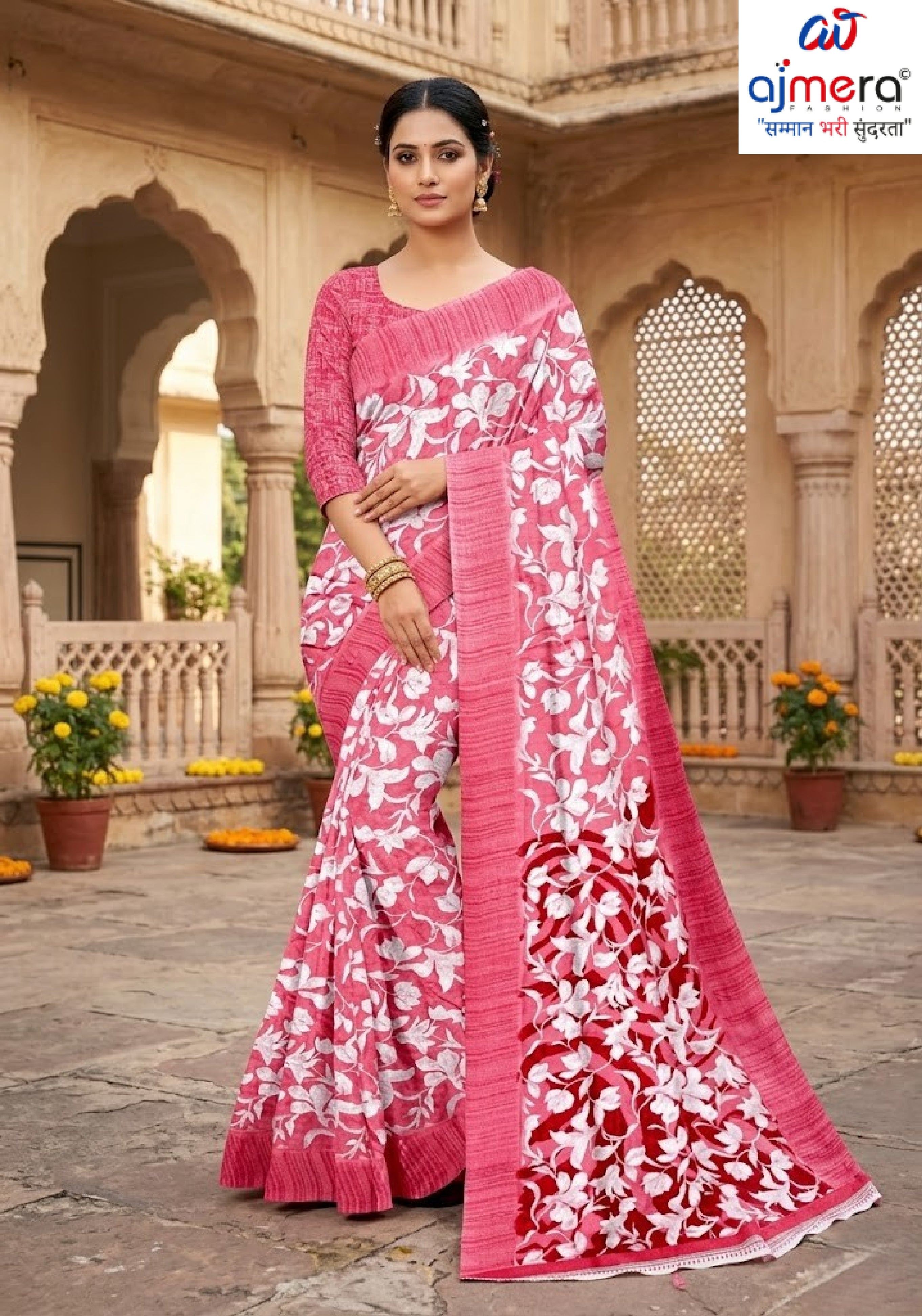 Khadi Print Loose Saree with Blouse for Premium Ethnic and Traditional Wear | GLC-LAPTOP
