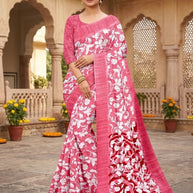 Khadi Print Loose Saree with Blouse for Premium Ethnic and Traditional Wear | GLC-LAPTOP