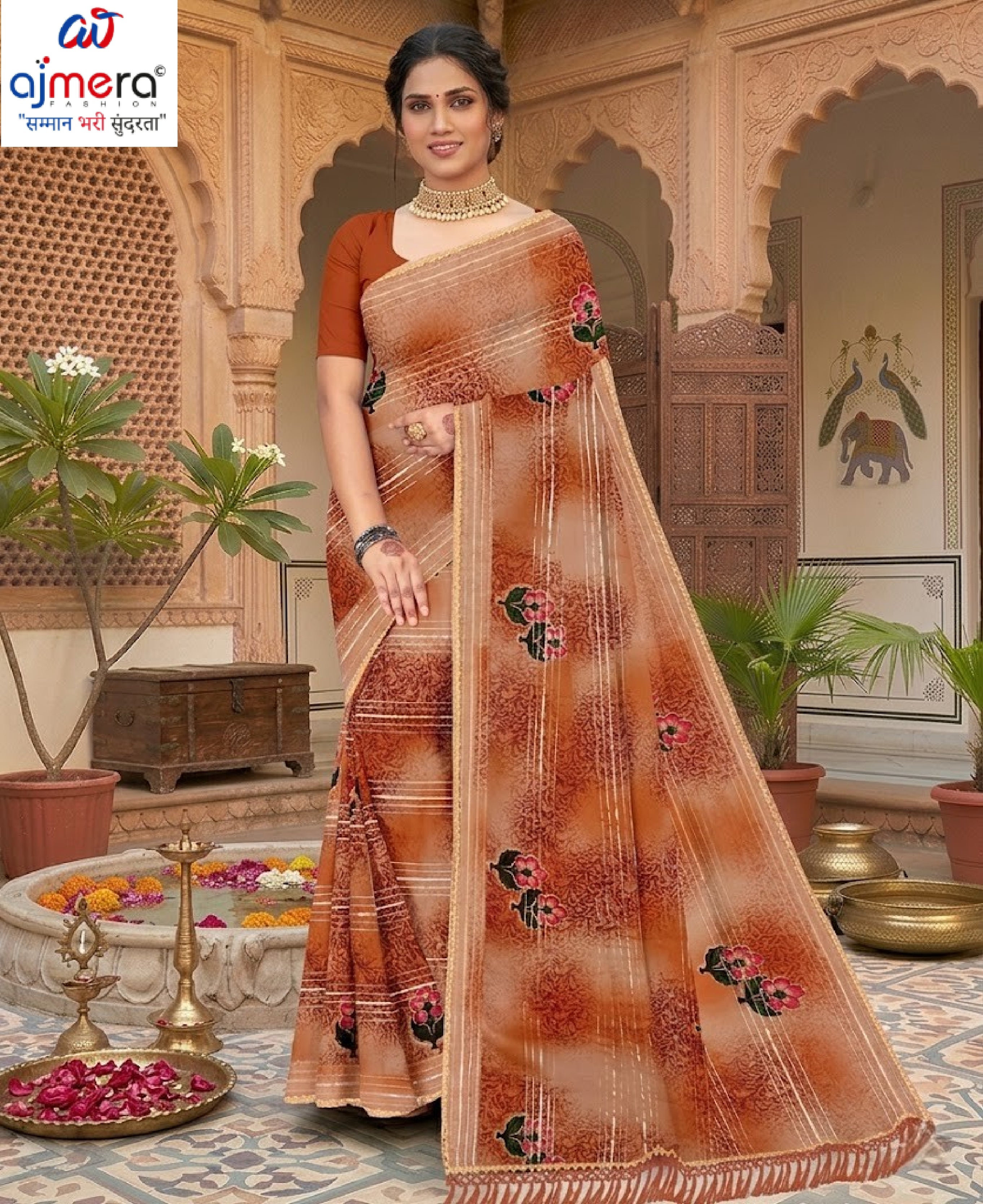 Graceful Printed Saree with Blouse Piece for Modern Ethnic Fashion  | GPT-BIJLI-3