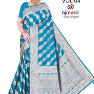 Premium Jacquard Silk Saree with Matching Blouse Piece for Ethnic Celebrations | DBU-CHOLI DAMAN VOL-4