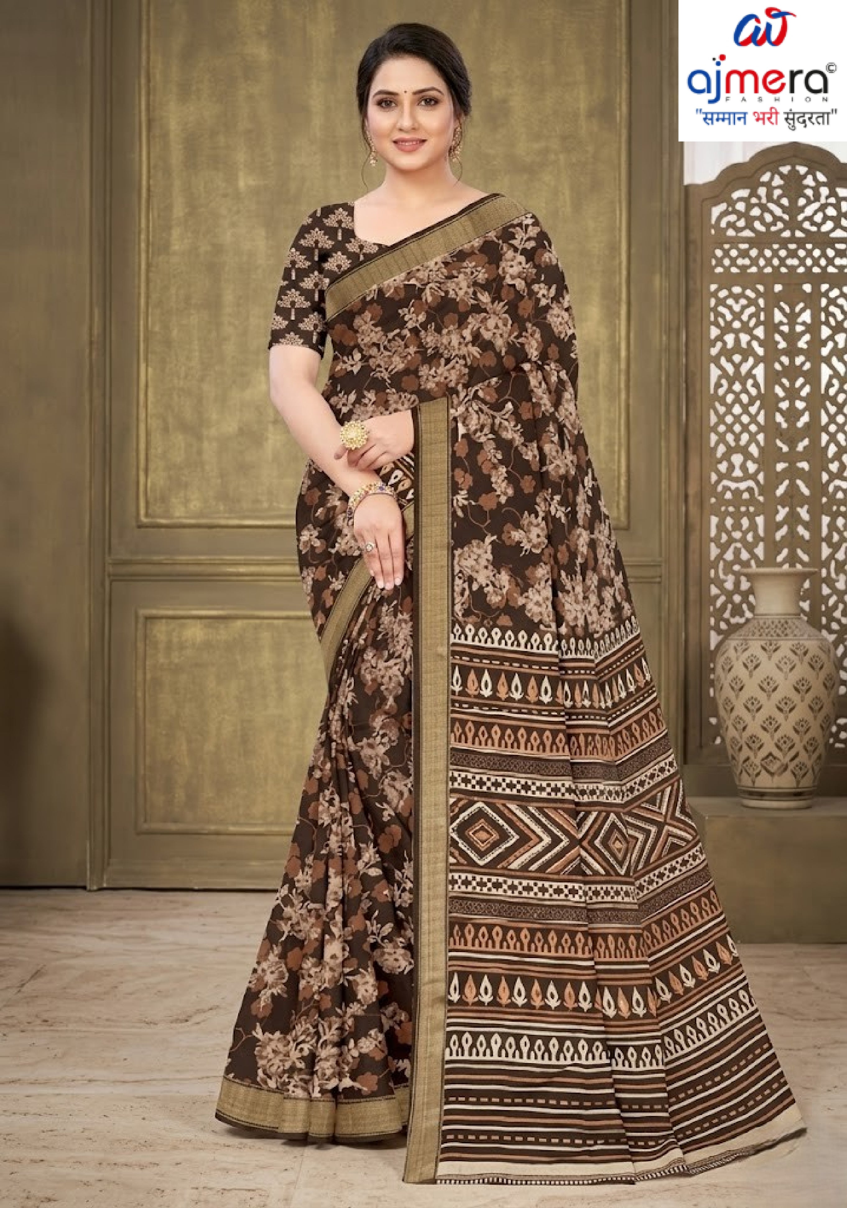 Designer Printed Saree with Blouse Piece for Special Occasions | GLC-ROYAL LADY