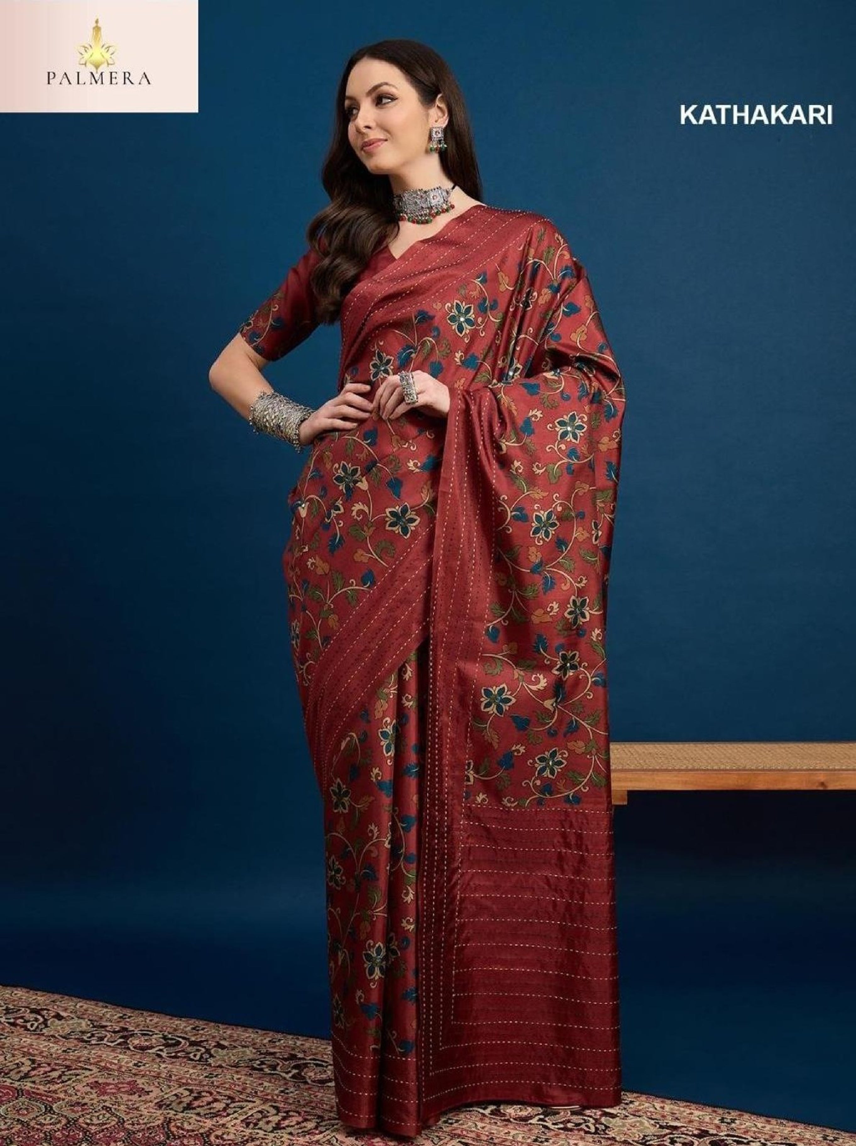 Palmera Saree Wholesaler and Palmera Saree Supplier | ALL-KATHAKARI VOL-02