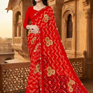 Premium Printed Saree with Matching Blouse Piece for Ethnic Elegance  | CAS-VARMALA