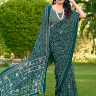 Stylish Printed Saree with Blouse Piece for Traditional Celebrations  | VDT-DISCO-13