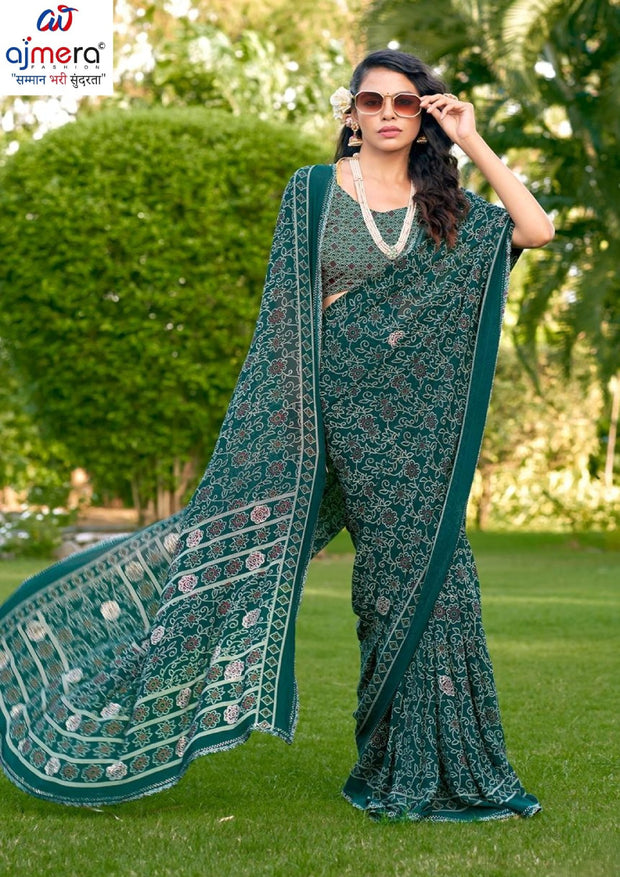 Stylish Printed Saree with Blouse Piece for Traditional Celebrations  | VDT-DISCO-13