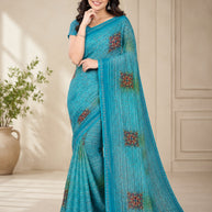 Designer Printed Saree with Blouse Piece for Special Occasions  | SNR-DEVIKA