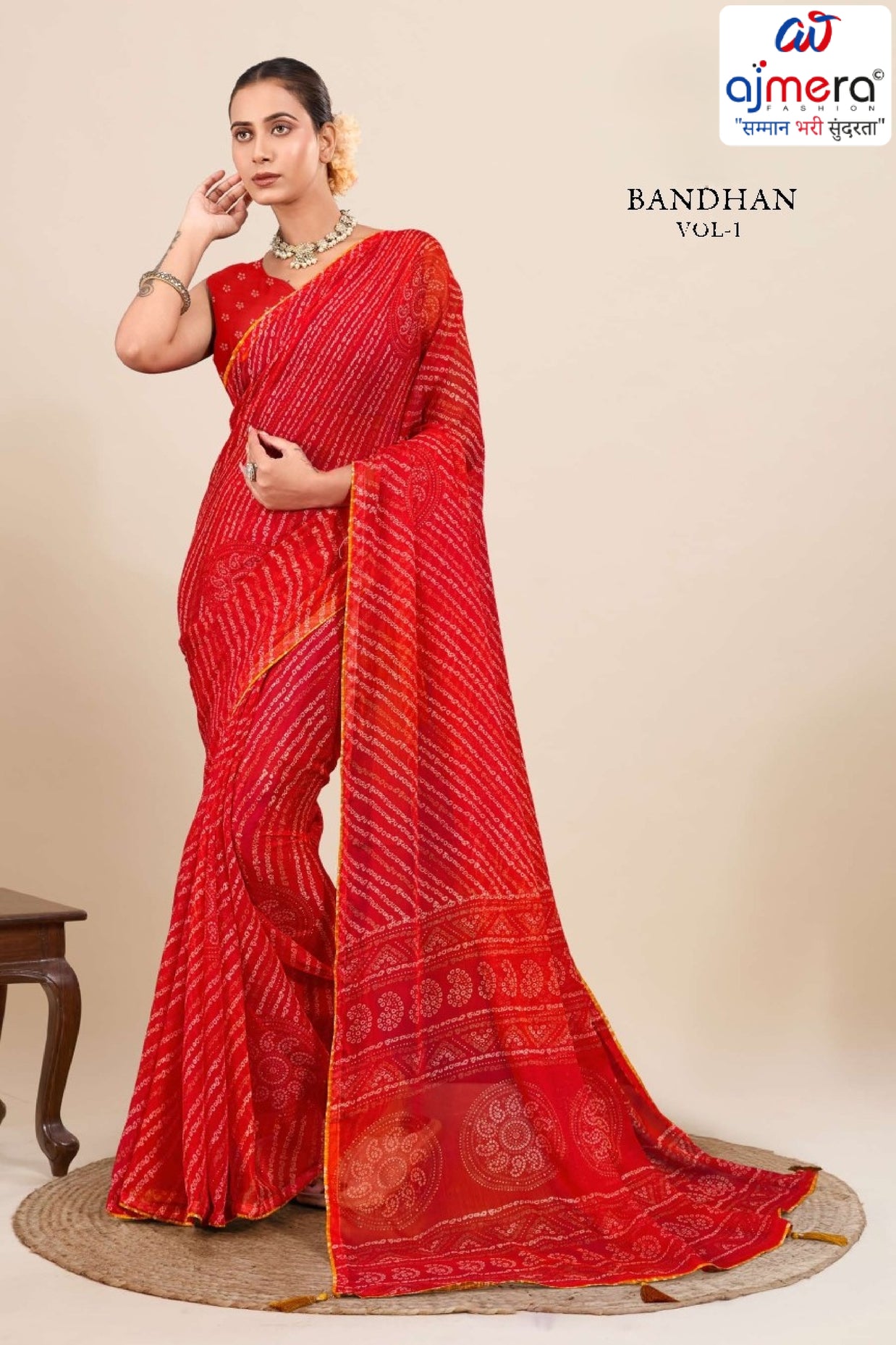 Designer Printed Saree with Blouse Piece for Special Occasions  | RMF-BANDHAN VOL-1