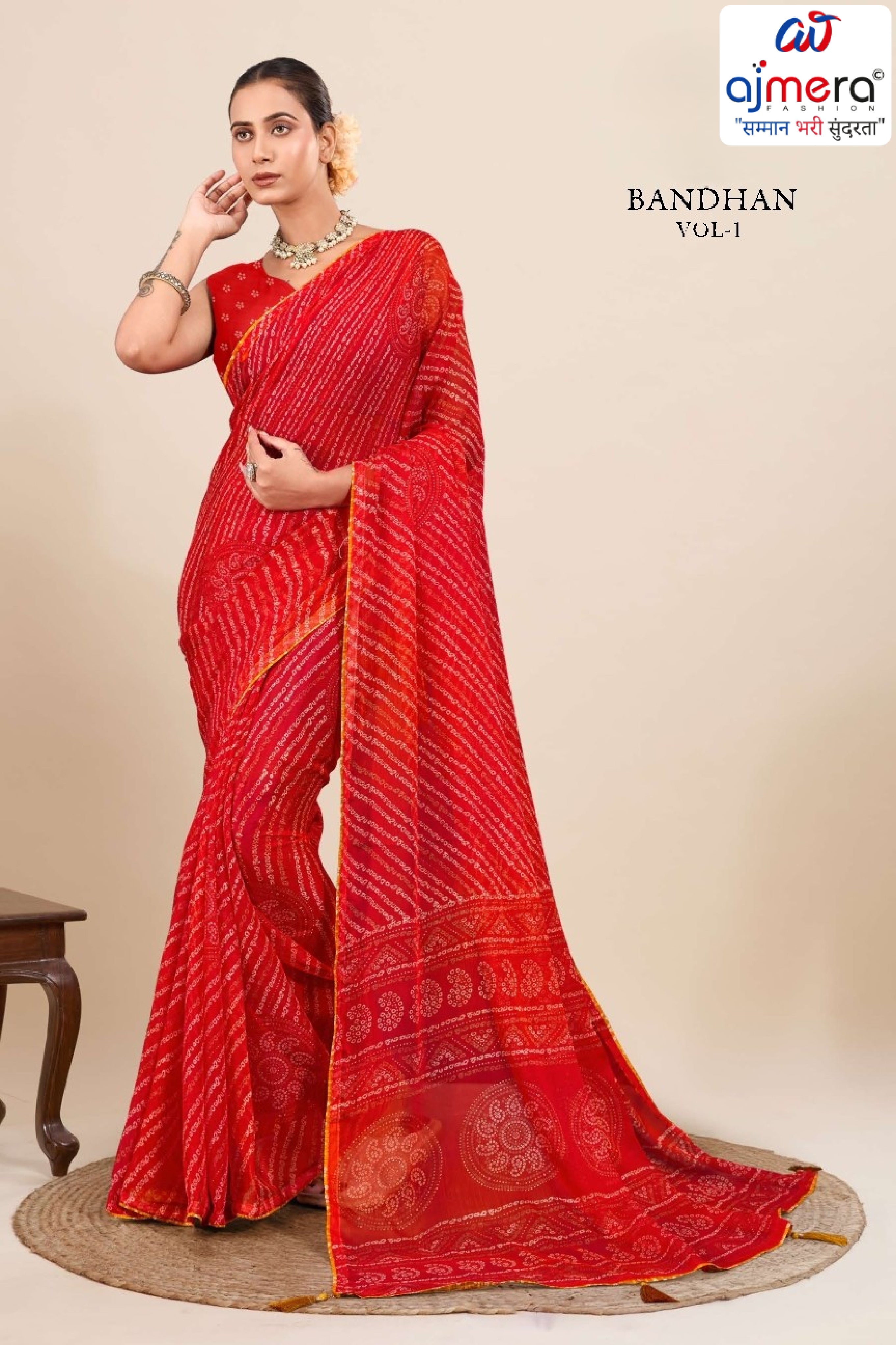 Designer Printed Saree with Blouse Piece for Special Occasions  | RMF-BANDHAN VOL-1