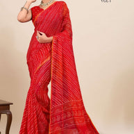 Designer Printed Saree with Blouse Piece for Special Occasions  | RMF-BANDHAN VOL-1