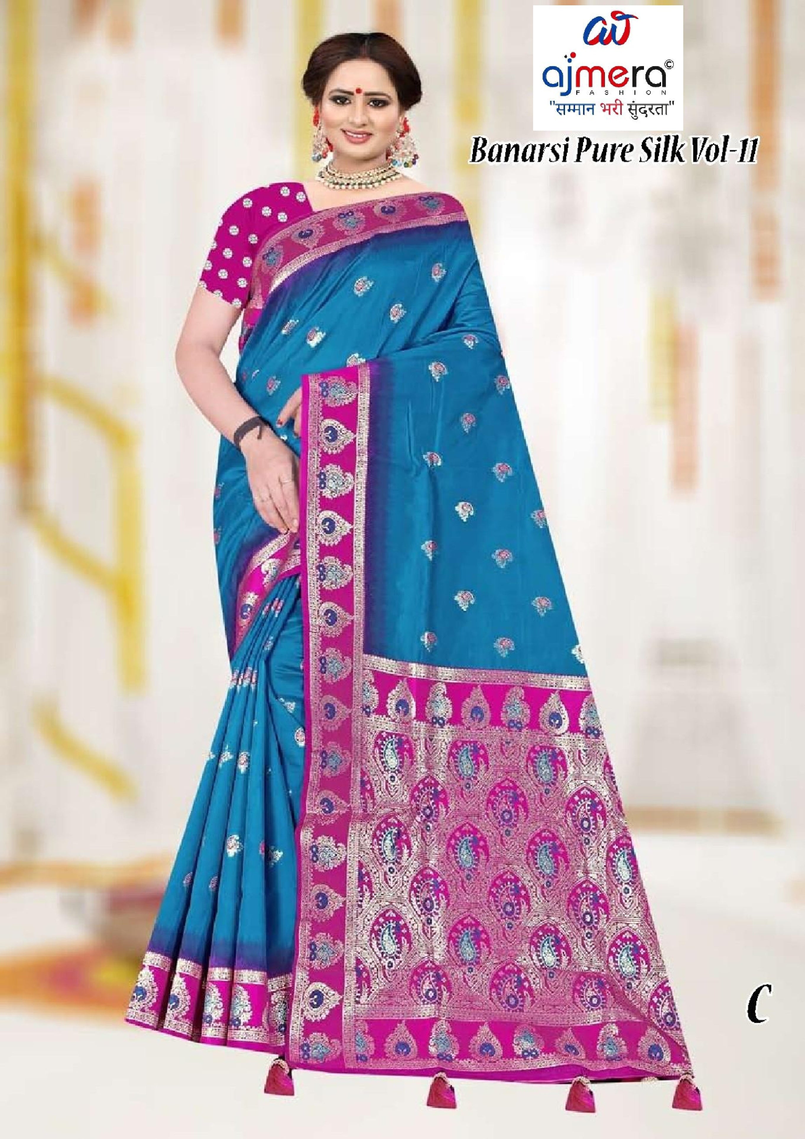 Exquisite Jacquard Silk Saree With Blouse Piece | TUL-BANARSI PURE SILK-11