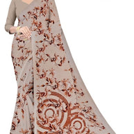 Fashionable Printed Saree with Blouse Piece for Festive Collection | CAS-PURE GEORGEATE