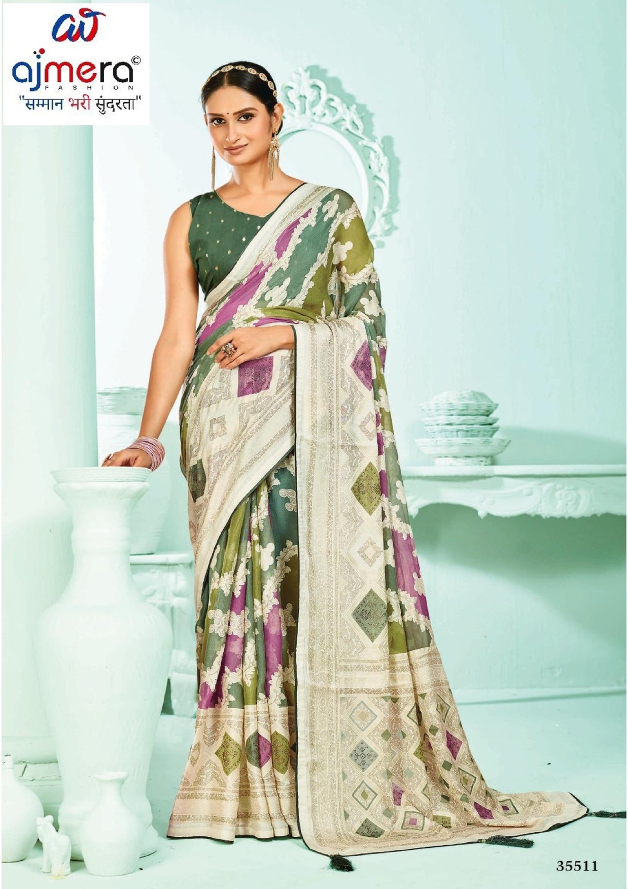 Stylish Printed Saree with Blouse Piece for Traditional Celebrations  | RDD-NIDHIVAN