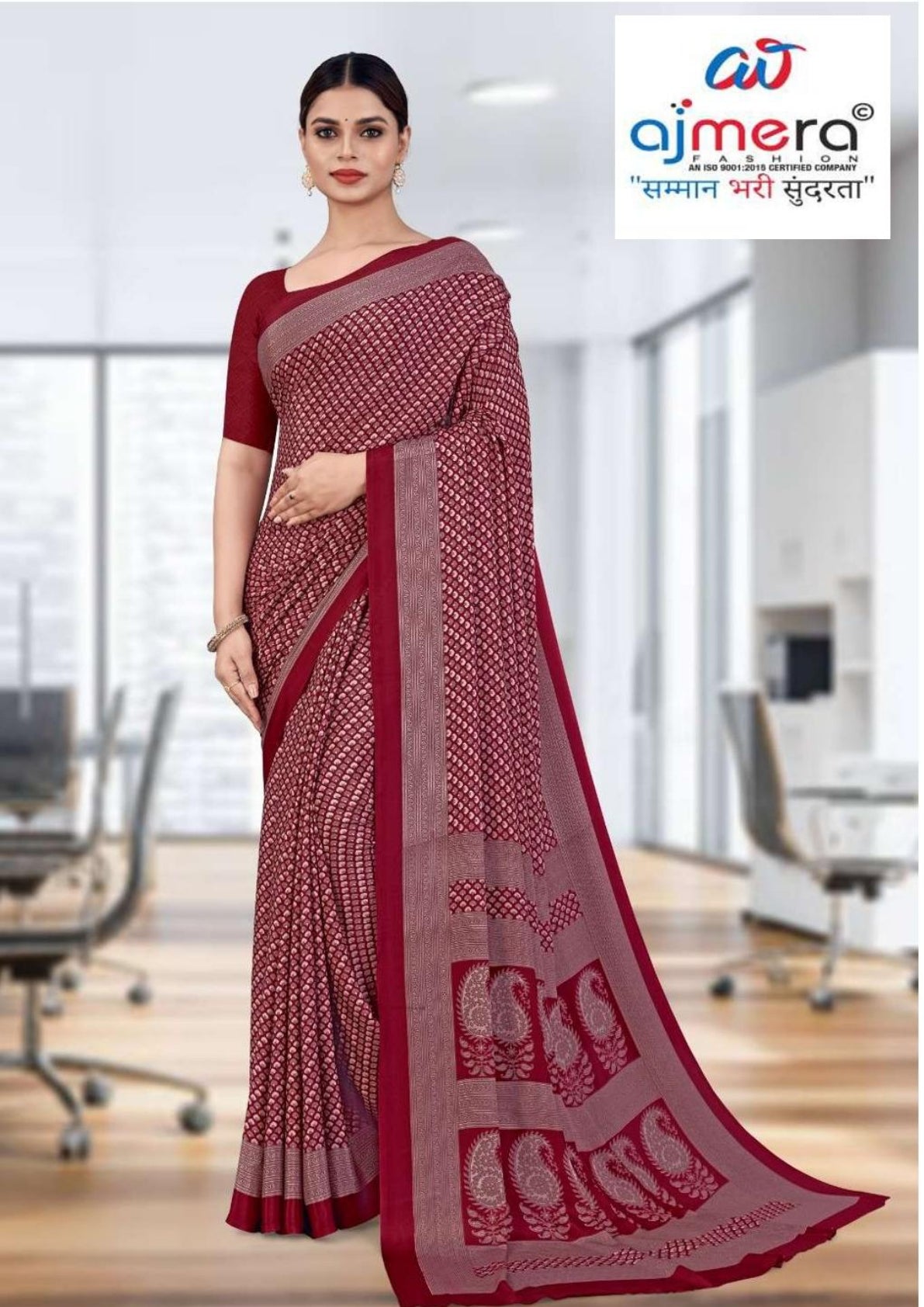 Printed Print Loose Saree without Blouse for Premium Ethnic and Traditional Wear | SIP-MISS WORLD