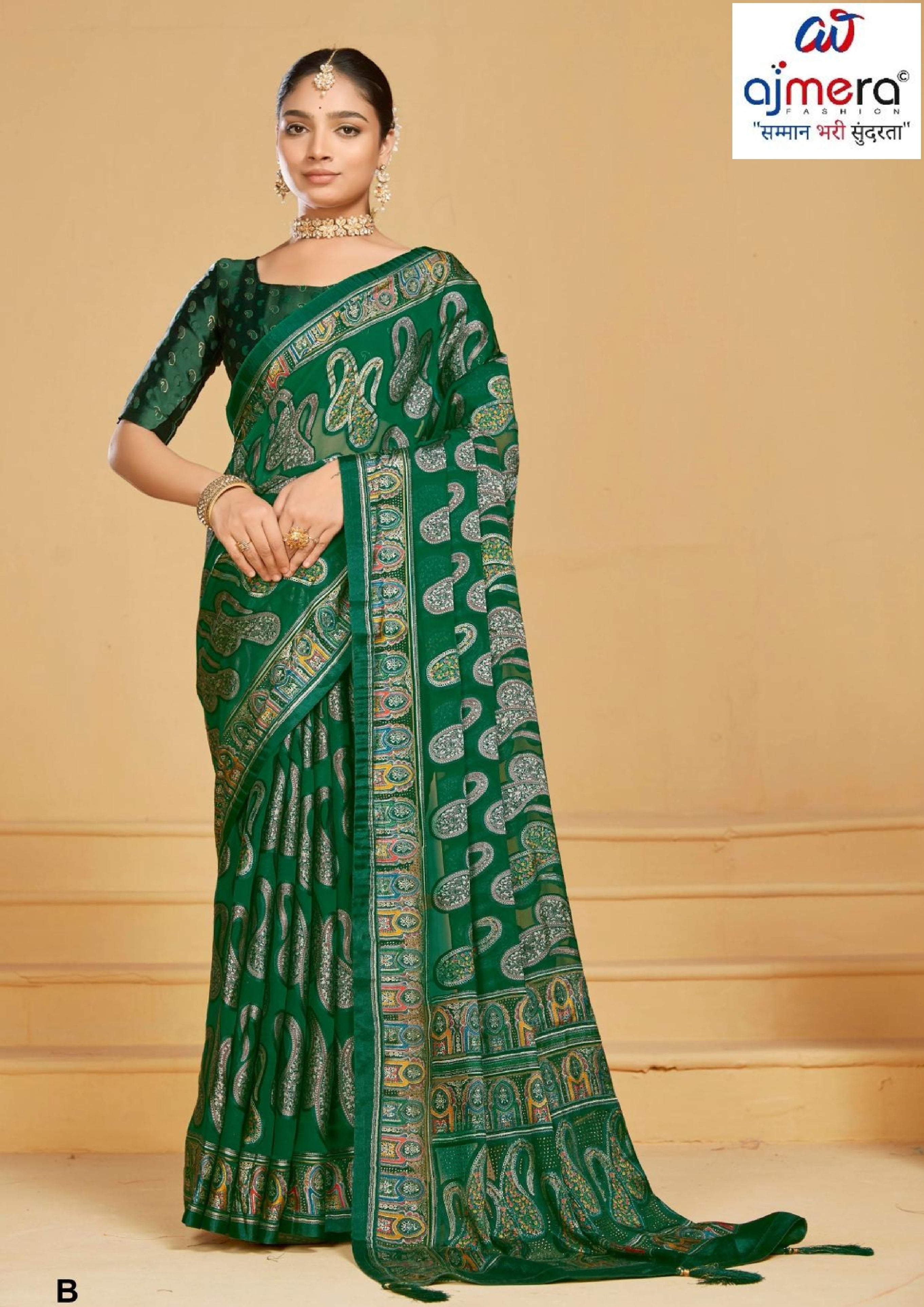 Chic Printed Saree with Blouse Piece for Sophisticated Ethnic Style  | RDD-VISHAKHA VOL-03