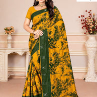Graceful Printed Saree with Blouse Piece for Modern Ethnic Fashion  | CAS-BHAGYA SHREE