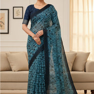 Ranial Print Loose Saree with Blouse for Premium Ethnic and Traditional Wear | AA-SULTAN{W.B}