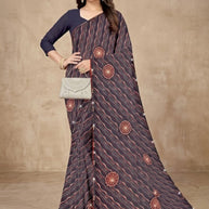 Fashionable Printed Saree with Blouse Piece for Festive Collection  | CAS-PANCHWATI
