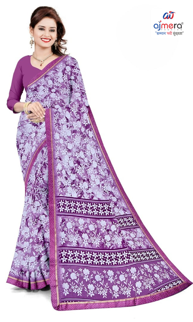 Reniyal Print Loose Saree with Blouse for Premium Ethnic and Traditional Wear | CAS-RAJ BHOG