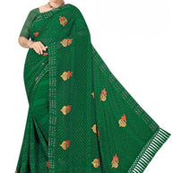 Premium Dyed Matching Saree with Blouse Piece for Premium Ethnic and Traditional Wear | VKM-LOVE GURU