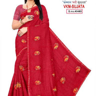Dyed Matching Saree Wholesaler with Blouse Piece for Premium Ethnic and Traditional Wear | VKM-SUJATA