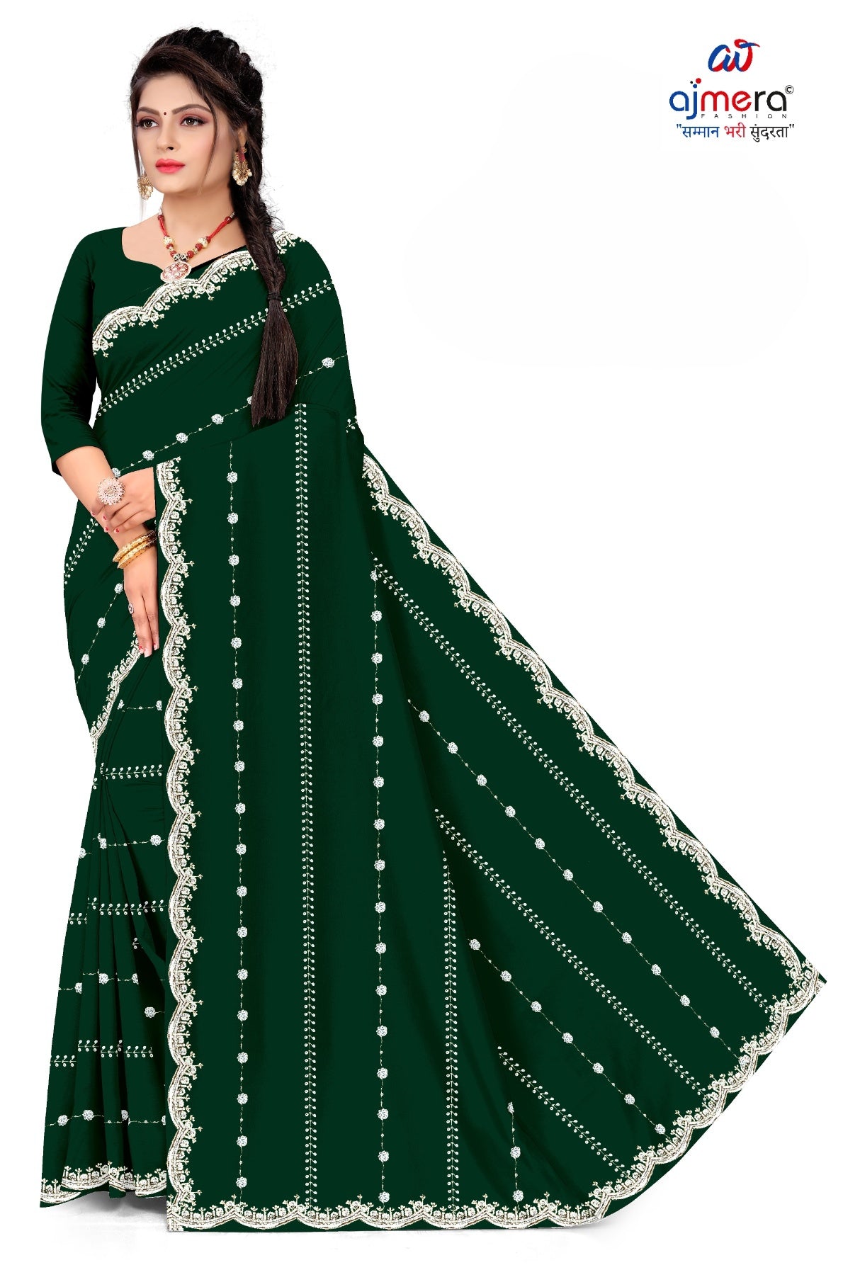 Dyed Matching Saree Manufacturer with Blouse Piece for Premium Ethnic and Traditional Wear | SRS-SHYAM SUNDARI