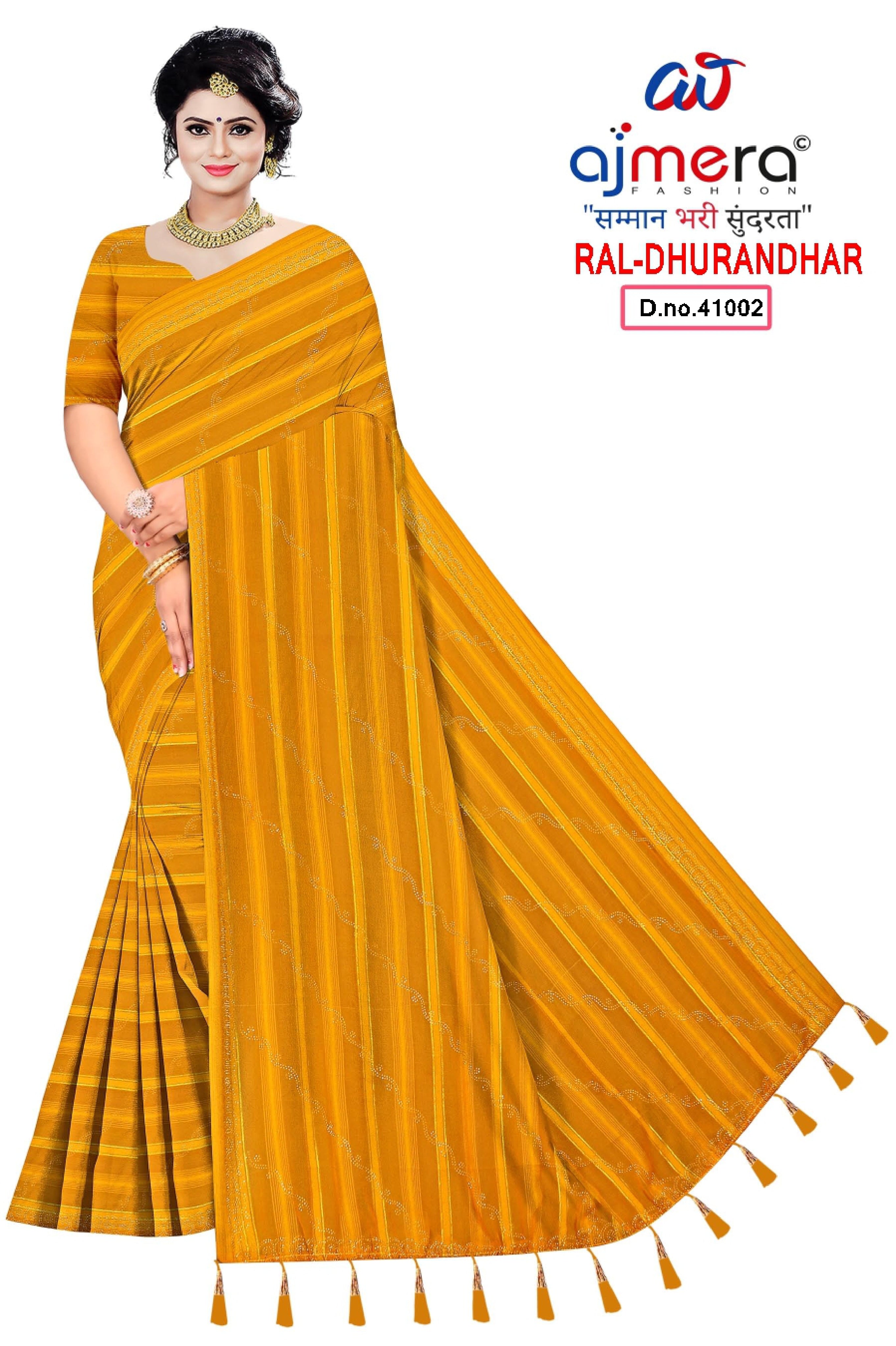 Matching Saree Manufacturer with Blouse Piece for Premium Ethnic and Traditional Wear | RAL-DHURANDHAR