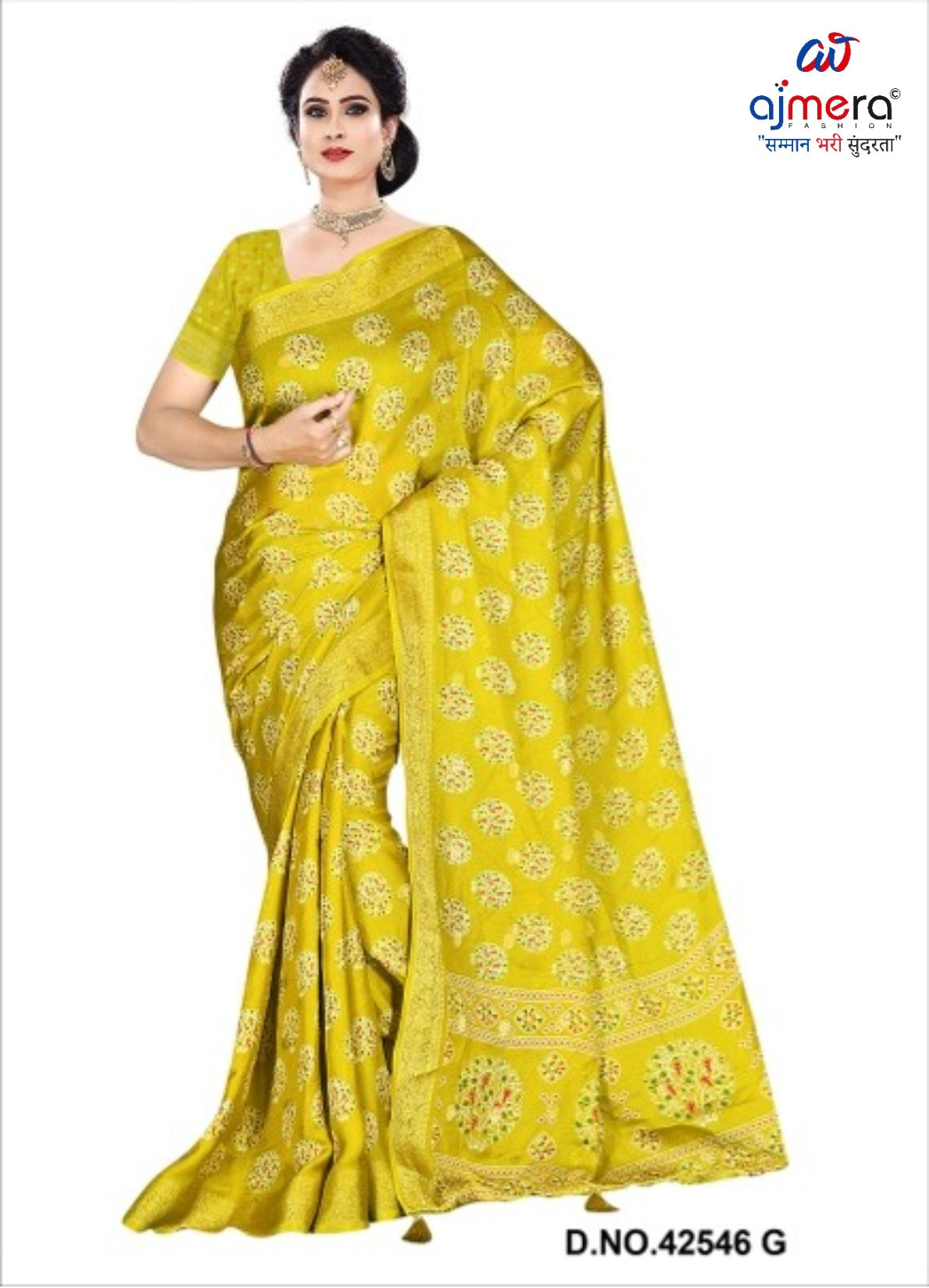 Contemporary Printed Saree with Blouse Piece for Premium Wear | VER-NAZAKAT-42546
