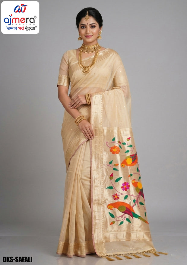 Celebration Rapier Silk Matching Saree With Blouse Piece | DKS-SAFALI