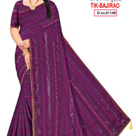 Trendy Dyed Matching Saree with Blouse Piece for Premium Ethnic and Traditional Wear | TIK-BAJIRAO