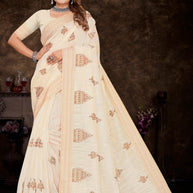 Premium Cotton Saree with Blouse Piece for Premium Ethnic and Traditional Wear | PUT-OPPO