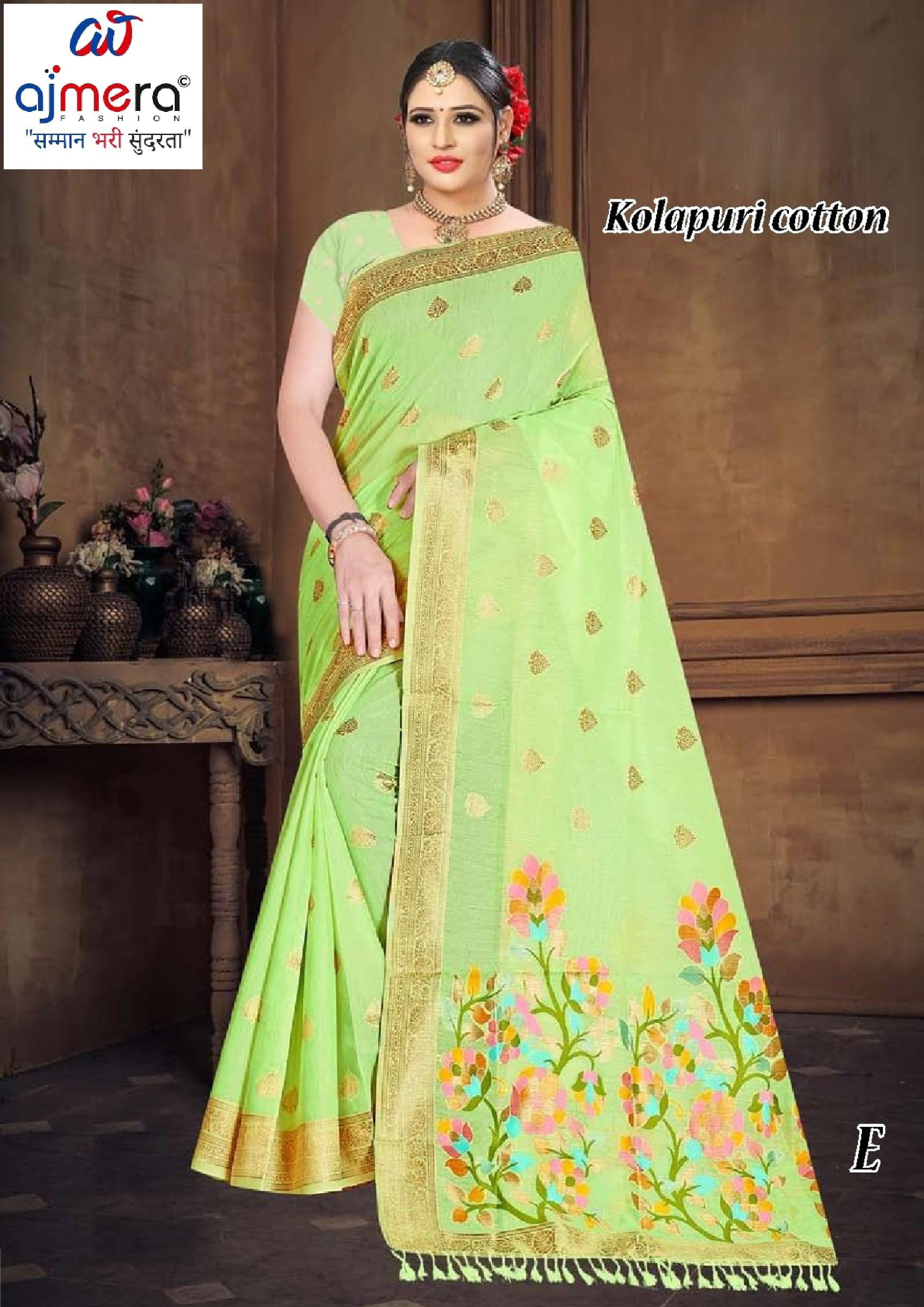 Graceful Elegance Jacquard Silk Saree With Blouse Piece | TUL-KOLAPURI COTTON