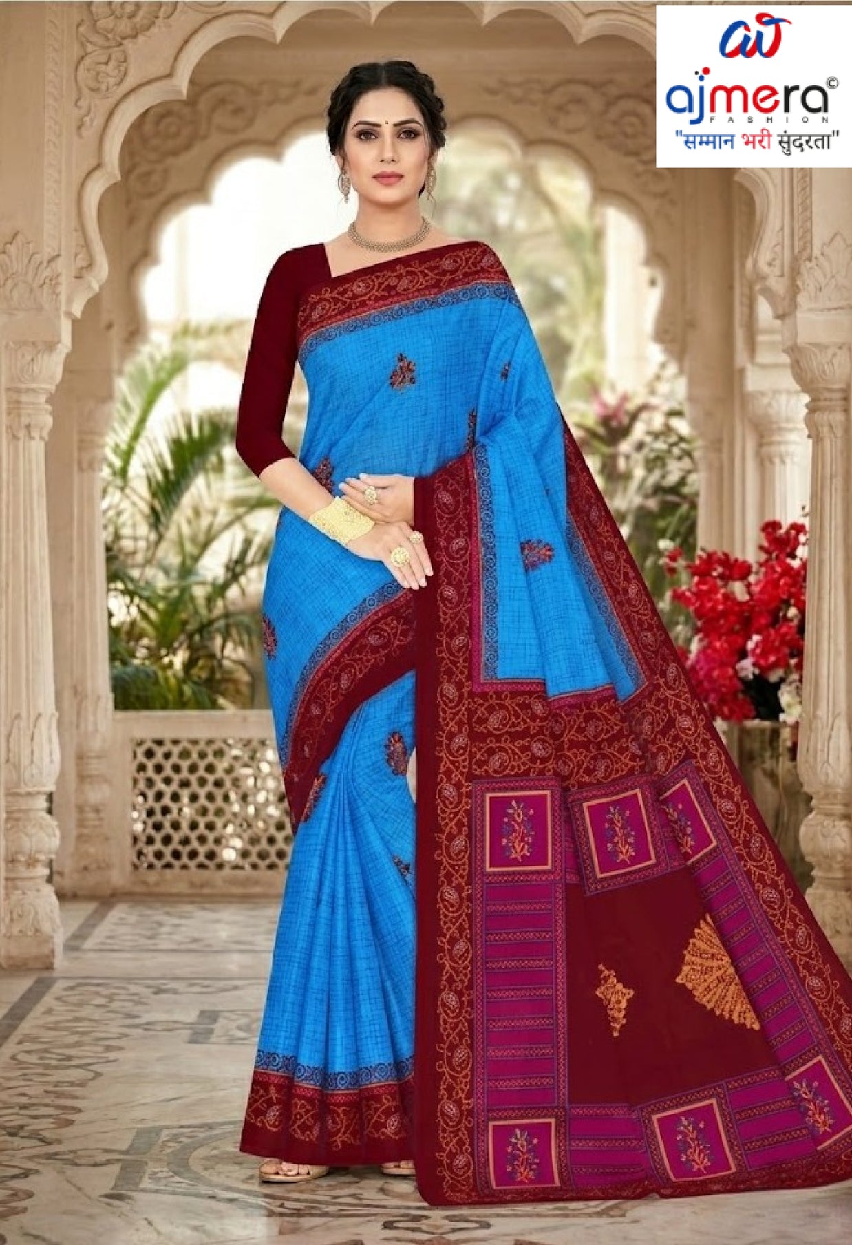 Fancy Cotton Saree with Without Blouse for Premium Ethnic and Traditional Wear | DS-5G