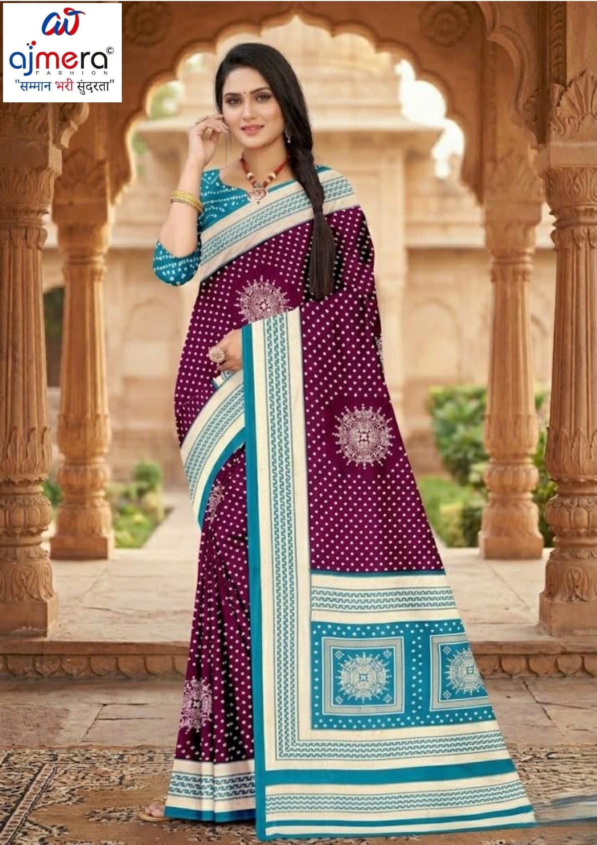 Chic Printed Saree with Blouse Piece for Sophisticated Ethnic Style | GLC-PRIYANKA