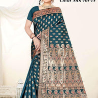 Artisan Craft Jacquard Silk Saree With Blouse Piece | TUL-CLEAR SILK VOL-15