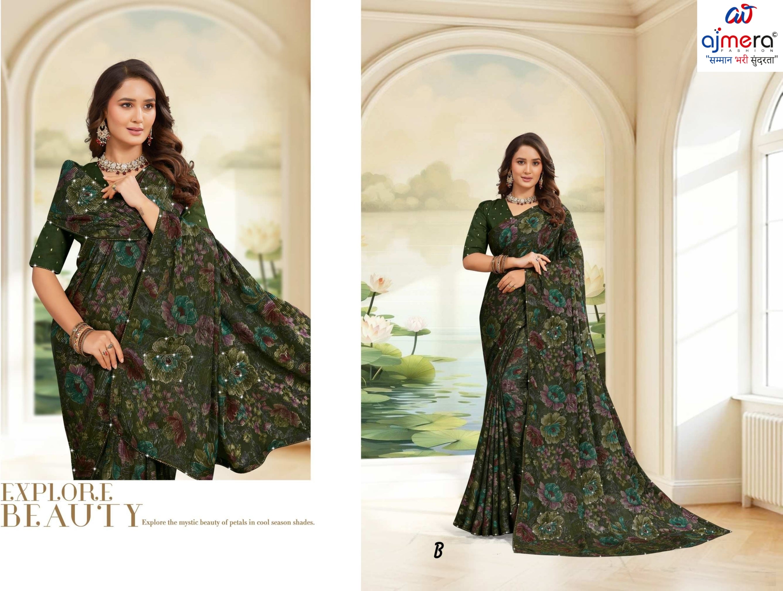 Stylish Printed Saree with Blouse Piece for Traditional Celebrations  | RDD-KAAMYA VOL-03