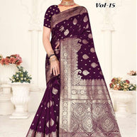 Designer Jacquard Silk Saree with Blouse Piece for Traditional Occasions | TUL-HANSJODA SILK VOL-15