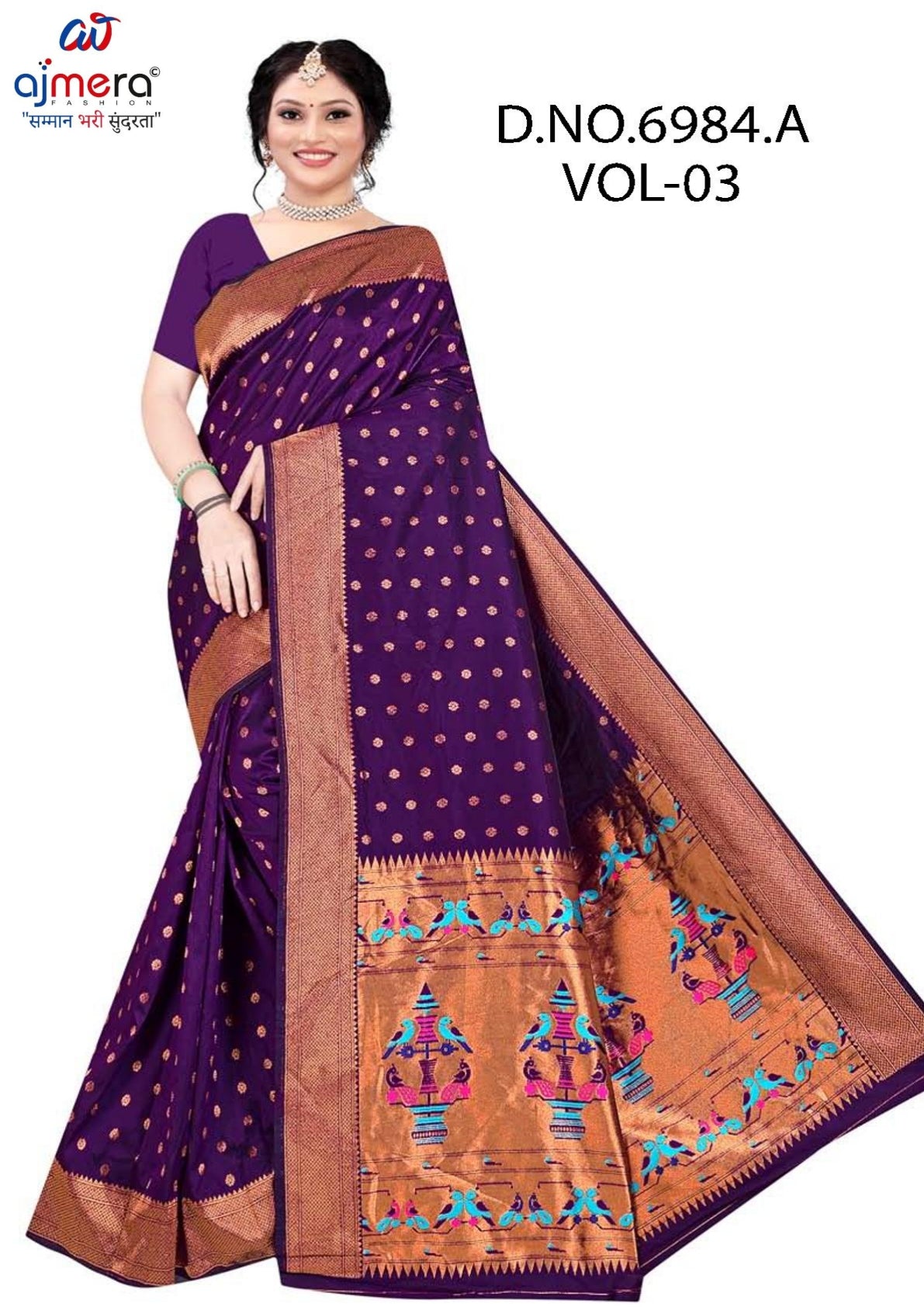Elegant Jacquard Silk Saree with Designer Blouse Piece for Festive Elegance | DBU-KALANJALI SILK VOL-03