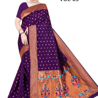 Elegant Jacquard Silk Saree with Designer Blouse Piece for Festive Elegance | DBU-KALANJALI SILK VOL-03