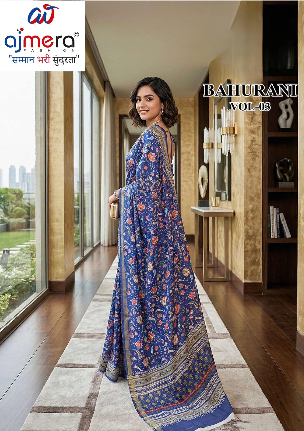 Fashionable Printed Saree with Blouse Piece for Festive Collection | RMF-BAHURANI VOL-3