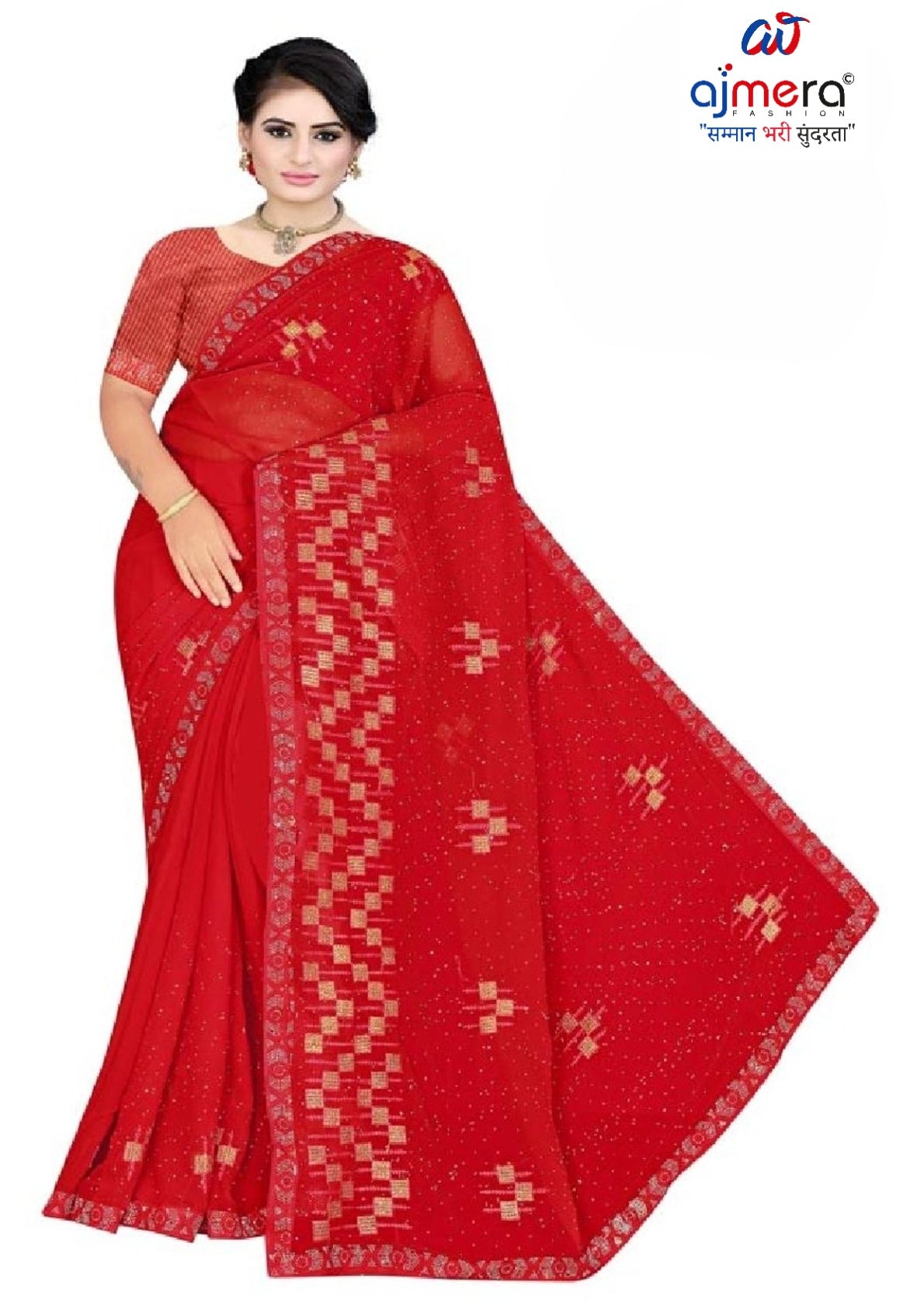Dyed Matching Saree Supplier with Blouse Piece for Premium Ethnic and Traditional Wear | VKM-COMPANY