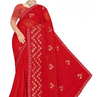 Dyed Matching Saree Supplier with Blouse Piece for Premium Ethnic and Traditional Wear | VKM-COMPANY